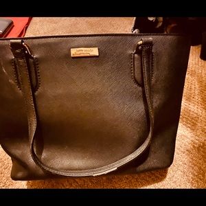 Black Kate Spade tote, normal wear